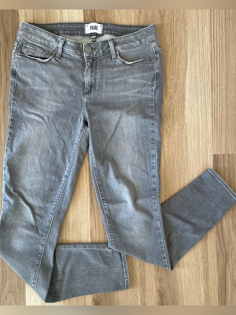Paige Verdugo Ultra Skinny Jeans Womens 30 Silvie Gray Stretch Hipster Indie y2k